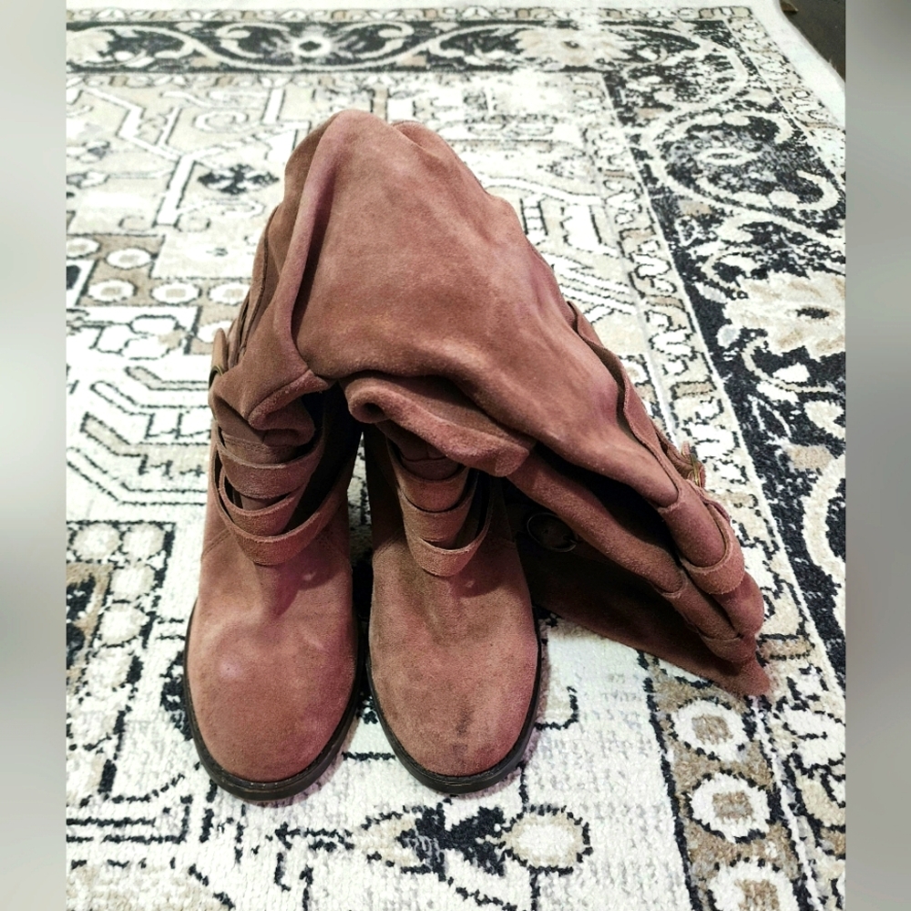 Suede knee high boots 8.5